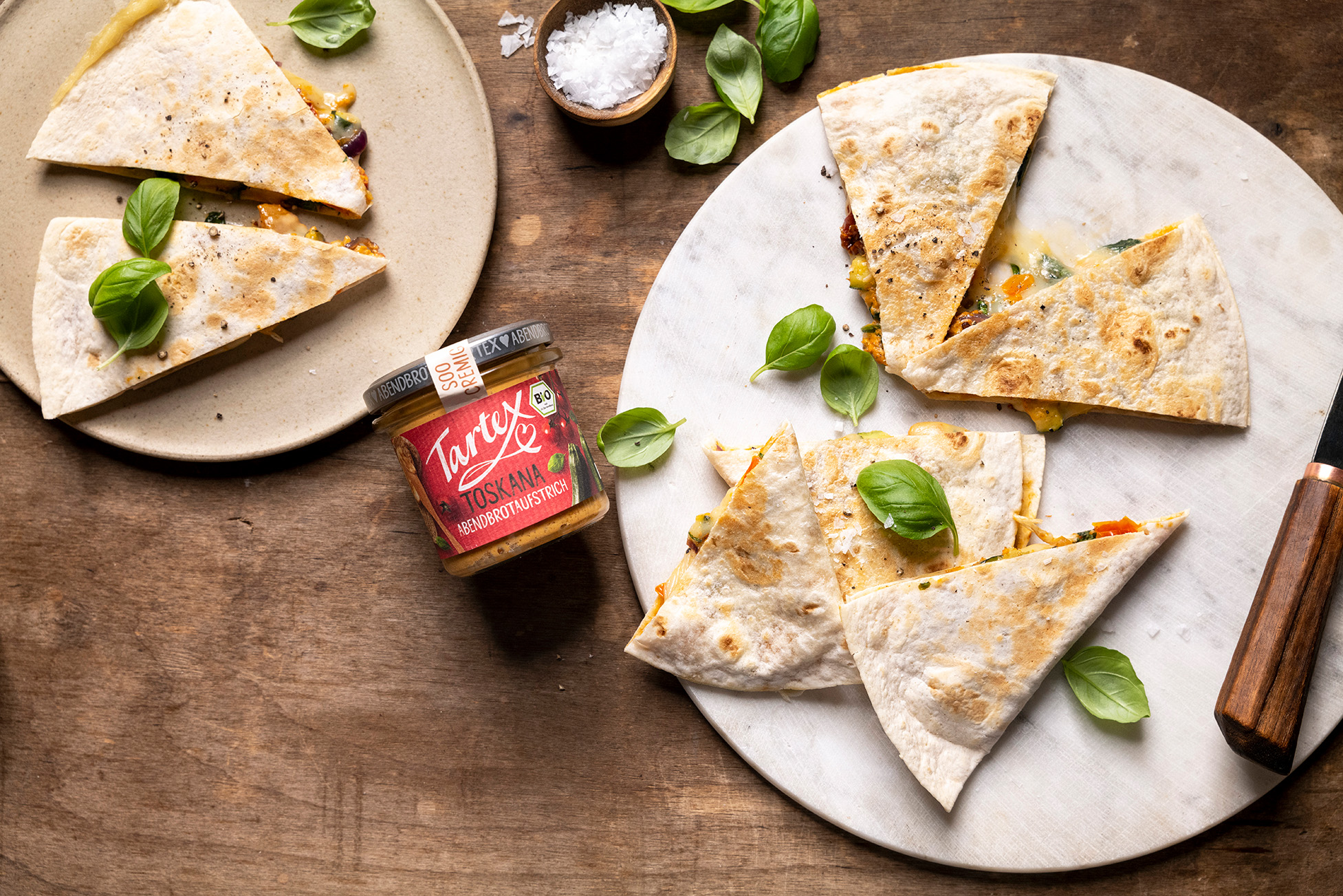 Mediterrane Gemüse Quesadillas
